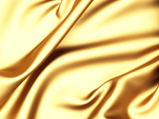 Golden silk elegant background. Texture of fabric