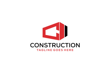 Letter C for Real Estate Remodeling Logo. Construction Architecture Building Logo Design Template Element.