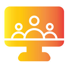 group digital gradient icon