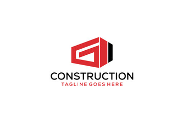 Letter G for Real Estate Remodeling Logo. Construction Architecture Building Logo Design Template Element.