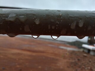 Rain drops suspending