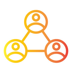 user network gradient icon