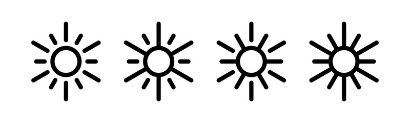 Vector graphic of sun icon colllection