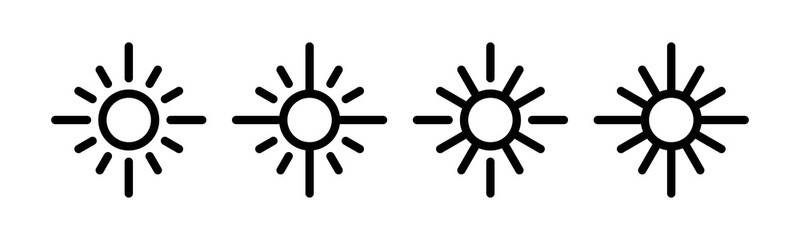 Vector graphic of sun icon colllection