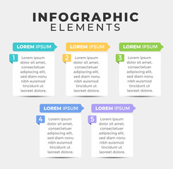 Modern infographics with four colors