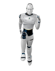 artificial intelligence robot or cyborg move