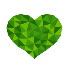 Polygonal geometric crystal heart suitable for logo, symbol, button, best award.
