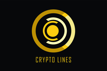 Crypto logo, Letter C logo for branding, web, sign, etc. vector eps10