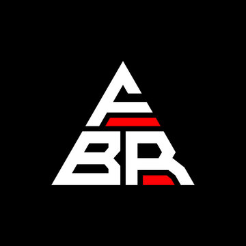 FBR triangle letter logo design with triangle shape. FBR triangle logo design monogram. FBR triangle vector logo template with red color. FBR triangular logo Simple, Elegant, and Luxurious Logo. FBR 