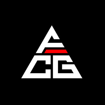 FCG triangle letter logo design with triangle shape. FCG triangle logo design monogram. FCG triangle vector logo template with red color. FCG triangular logo Simple, Elegant, and Luxurious Logo. FCG 