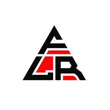 FLR triangle letter logo design with triangle shape. FLR triangle logo design monogram. FLR triangle vector logo template with red color. FLR triangular logo Simple, Elegant, and Luxurious Logo. FLR 