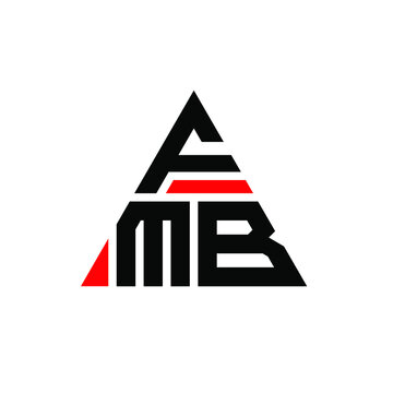 FMB triangle letter logo design with triangle shape. FMB triangle logo design monogram. FMB triangle vector logo template with red color. FMB triangular logo Simple, Elegant, and Luxurious Logo. FMB 