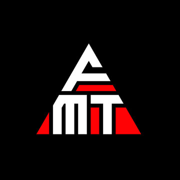 FMT triangle letter logo design with triangle shape. FMT triangle logo design monogram. FMT triangle vector logo template with red color. FMT triangular logo Simple, Elegant, and Luxurious Logo. FMT 