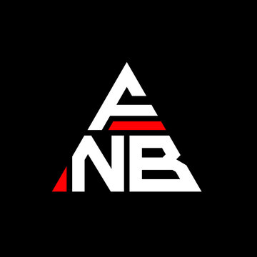 FNB triangle letter logo design with triangle shape. FNB triangle logo design monogram. FNB triangle vector logo template with red color. FNB triangular logo Simple, Elegant, and Luxurious Logo. FNB 
