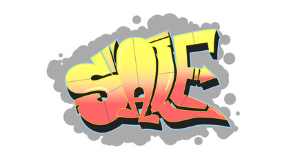 Sale. Lettering in the style of street graffiti. Vector illustration