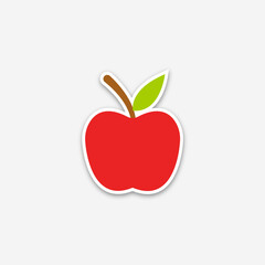 red apple  icon. Apple fruit illustration icon.