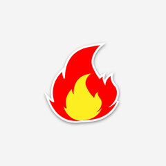 Fire flame illustration design template. fire icon color