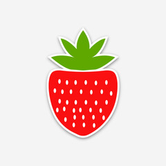 strawberry icon  isolated on white background. 