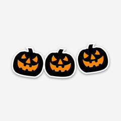 Halloween pumpkin. Autumn symbol. Halloween scary pumpkin