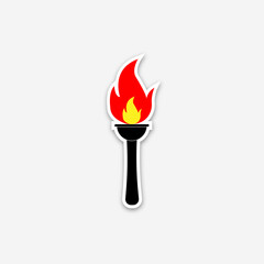 Torch logo template ilustration concept