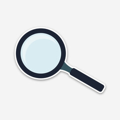 magnifying glass icon illustration pon white