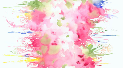 Flowers watercolor illustration.Manual composition.Big Set watercolor elements，Design for textile, wallpapers，Element for design,Greeting card