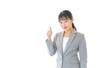 OKサインをするビジネスウーマン