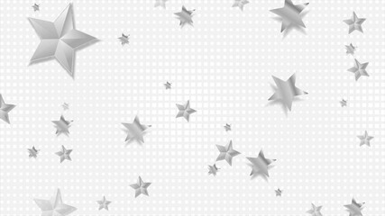 Grey metallic stars abstract background