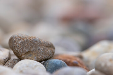 Fototapeta na wymiar Close up shot of colorful rocks at the beach