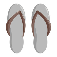 flip flop in summer color illustration