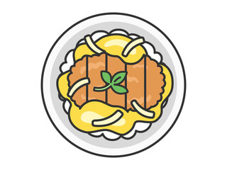 カツ丼のイラスト