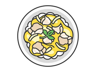 親子丼のイラスト