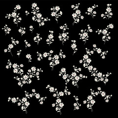 Beautiful flower illustration material collection,