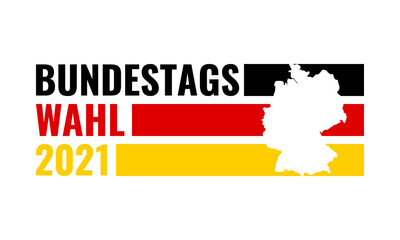 BundestagWahl 2021 - german federal election 2021, vector banner or sticker