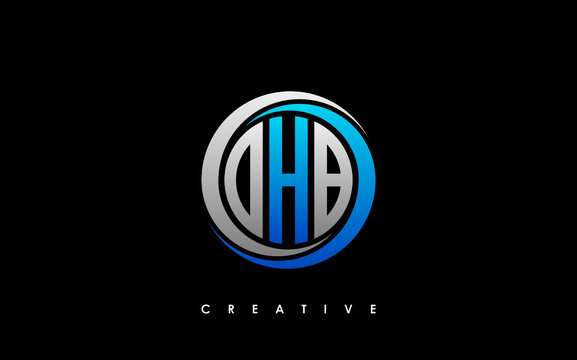 OHB Letter Initial Logo Design Template Vector Illustration