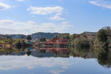 Fototapeta na wymiar 亀山湖（千葉県君津市）