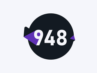 Number 948 logo icon design vector image