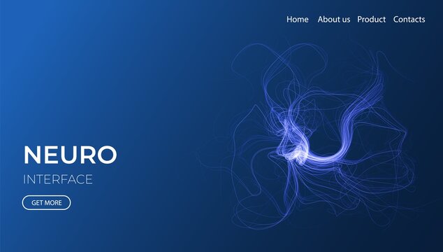 Neuron system concept. Nervous system research vector illustration. Futuristic neurology landing page. Organic synapse structure.