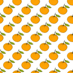 Colorful grapefruit seamless pattern