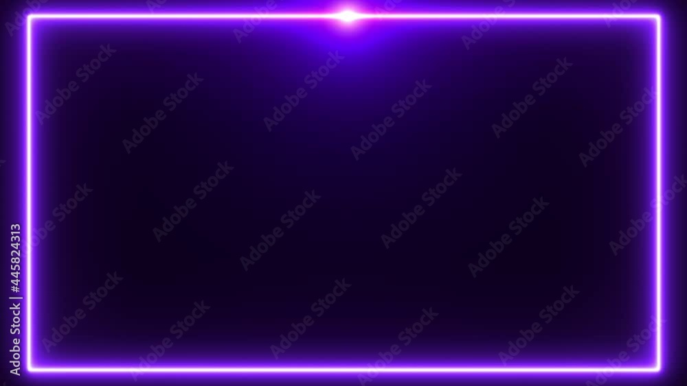Canvas Prints purple neon border with flare on the top background