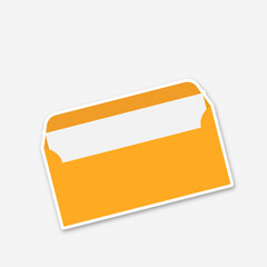 paper envelope isolated on a white background. illustration.