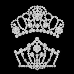 ダイヤモンドのティアラのイラスト © MisaoN