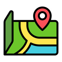 map filled outline icon