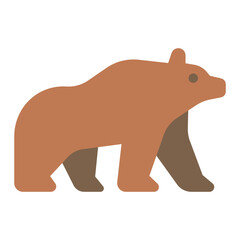 Fototapeta na wymiar bear flat icon