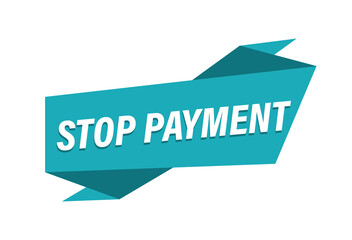 Stop Payment banner vector image