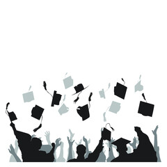 illustration images depicting graduation students