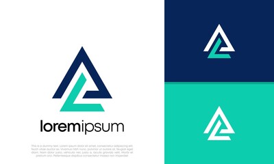 Abstract Initial logo vector. Initials AL. LA logo design. Innovative high tech logo template