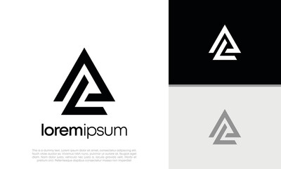 Abstract Initial logo vector. Initials AL. LA logo design. Innovative high tech logo template