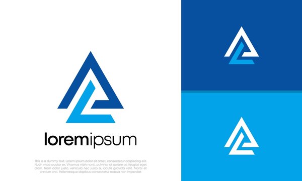 Abstract Initial logo vector. Initials AL. LA logo design. Innovative high tech logo template