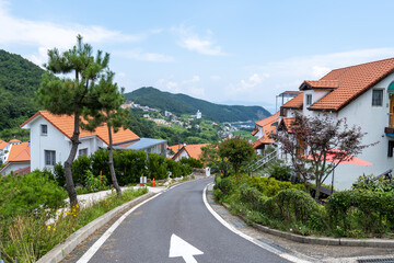 Fototapeta na wymiar Namhae German Village ocean view